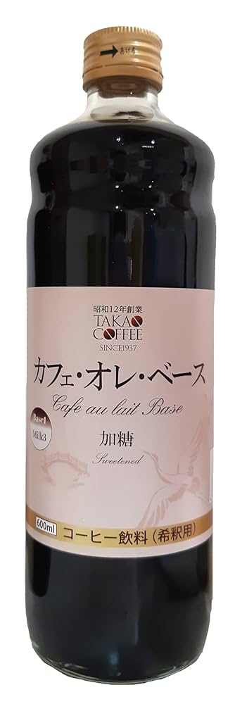 Amazon.co.jp: 高尾珈琲 液体 カフェオレベース 600ml : 食品